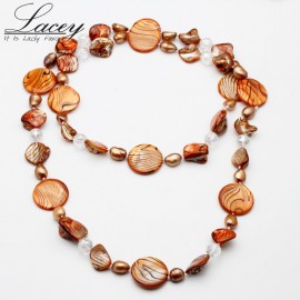 Real natural freshwater pearl necklace for women long 98cm,fashion mother of pearl necklace bohemia sweater necklace gift