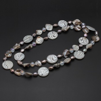 Real natural freshwater pearl necklace for women long 98cm,fashion mother of pearl necklace bohemia sweater necklace gift