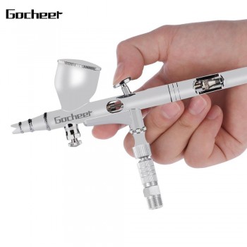 Gocheer airbrush gun dual action airbrush set for cakes nails car paint spray gun for modelling  0.2mm/0.3mm/0.5mm Nozzle