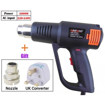 220V 300W 700W 1500W 2000W Heat Gun Industrial Electric Hot Air Gun Kit Professional Heatguns Shrink Wrap Blower Heater