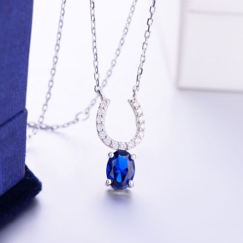 DOUBLE-R 0.75ct Created Emerald Necklaces amp; Pendants 100% 925 Sterling Silver 45cm Chain Fine Jewelry Necklaces For Women