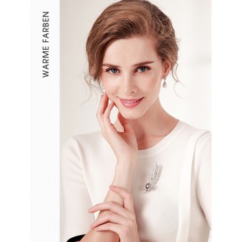 WARME FARBEN 925 Sliver Women Earrings Made With Swarovski Crystal Elegant Pearl Drop Earrings Fashion Jewelry Wedding Earrings