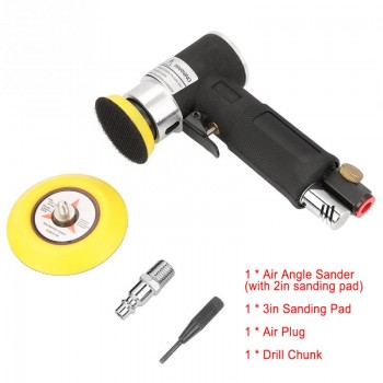 Mini Air Angle Sander 90 Degree Pneumatic Polishing Grinding Machine + 2inch 3inch Sanding Pad Air Angle Polisher Power Tools
