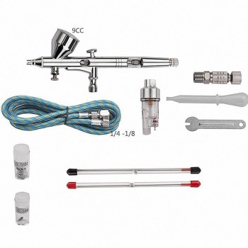 0.2/0.3/0.5mm 3 Airbrush Nozzle Dual Action Airbrush Air Kit With 3Pcs Cheaning Spray Gun Set For Nail Paint Art Air Brush