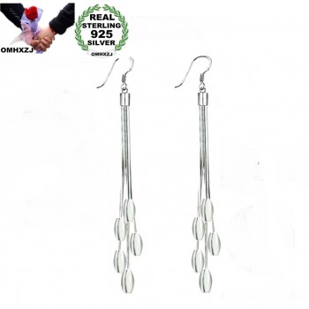 OMHXZJ Wholesale Sexy woman Fashion jewelry leaves Bohemia olive tassel 925 sterling silver Stud Earrings pendants YS10