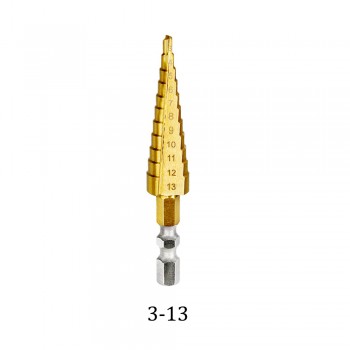 Vastar HSS Steel Titanium Step Drill Bits Cone Cutt Tools Woodworking Wood Metal Drill Bit Set 3-12mm 4-12mm 4-20mm 3-13mm