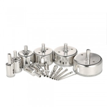 14PCS3-70mm steppedDrill Bits Wood Milling Cutter Carpentry Tools Drill bits for metal set Tile Ceramic Glass Porcelain Drilling