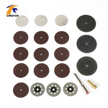 Tungfull 21pcs Cutting Wheel Dremel Accessories Set Cutting Discs Rotary Tool Saw Blade For Wood Cutting Resin Cutting Disc