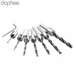 dophee 3/4/5/6MM Woodworking Tools Wood Drill Bits HSS Flute Countersink Drill Bit Reamer Chamfer Tool Drill Accessory Carbon