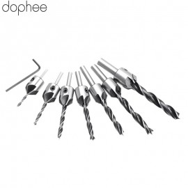 dophee 3/4/5/6MM Woodworking Tools Wood Drill Bits HSS Flute Countersink Drill Bit Reamer Chamfer Tool Drill Accessory Carbon