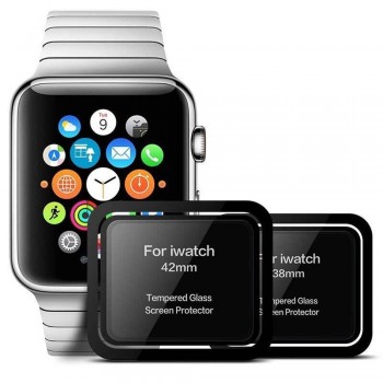 3D Curved Full Cover Tempered Glass For Apple Watch 3 2 1 4 38mm 42mm 40mm 44mm Series Screen Protector Surface Protective Film