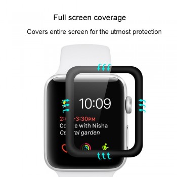 3D Curved Full Cover Tempered Glass For Apple Watch 3 2 1 4 38mm 42mm 40mm 44mm Series Screen Protector Surface Protective Film