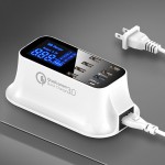 Quick Charge 3.0 Smart USB Type C Charger Station Led Display Fast Charging Phone Tablet USB Charger For iPhone Samsung Adapter