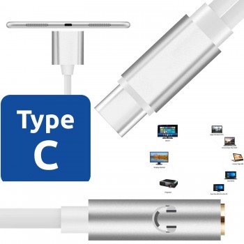Type C to 3.5mm Audio Headphone Jack Adapter 2 in 1 Type C Charger 3.5 mm Audio   Jack Conversion Adapter for Xiaomi Mi 6 8 Mix