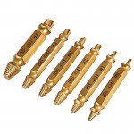 6 Pcs Screw Remover Damaged Screwdriver Set Broken Bolt Screw Remover Screw Deburrer