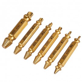6 Pcs Screw Remover Damaged Screwdriver Set Broken Bolt Screw Remover Screw Deburrer