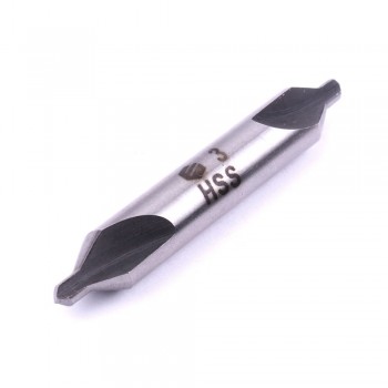10PCS 1*3mm / 3*8mm HSS Center Drill Bit 2 Flutes 60 Degree Angle Countersink Drill Bits Tool for Hole Machining Reduces Error