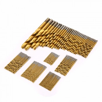 99pcs/set Titanium Coated Drill Bits High Speed Steel HSS Drill Bit Set Tool 1.5mm-10mm For Power Tools