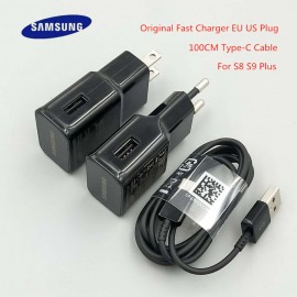 Samsung Galaxy S8 S9 Plus Original Adaptive Fast Charger EU US 9V 1.67A USB Quick Adapter 1M Type C Cable For Note 8 9 A8 2018