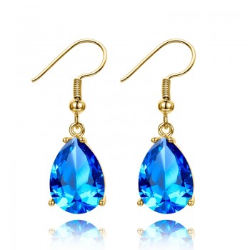 Golden Color Hotsale Gemstone Drop Earrings Amethyst Garnet Peridot Sapphire Earrings For Women 925 Sterling Silver Fine Jewelry