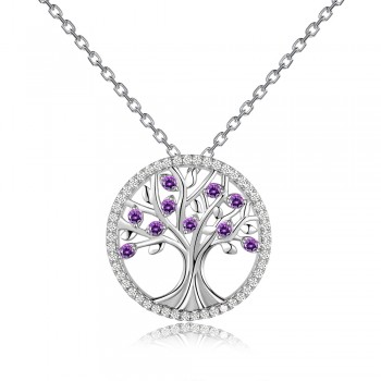 New Design 2018 Wedding Necklaces Pendants For Women 925 Silver Jewelry Necklace With Colorful Gemstone Hot Sale Christmas Gift