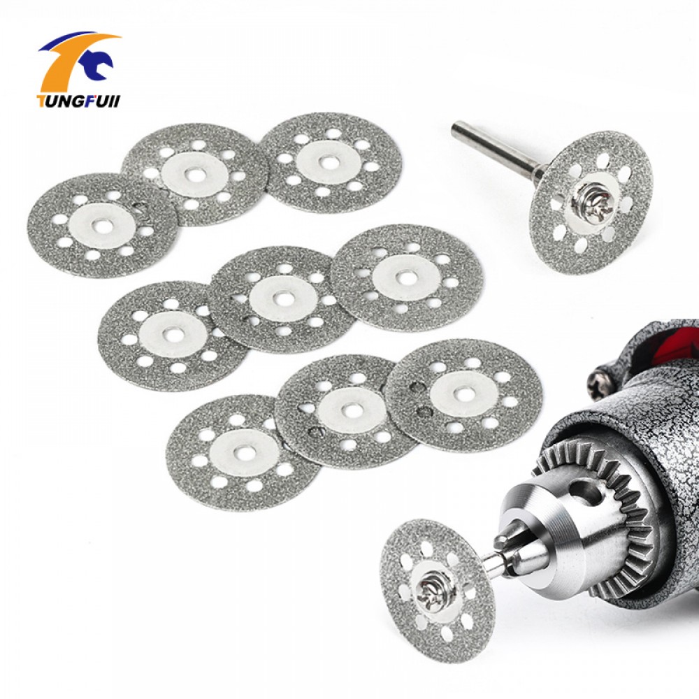 Tungfull 5x 22mm Dremel Accessories Diamond Discs Metalworking Circular Saw Cutting Disc For Engraver Electric Mini Drill