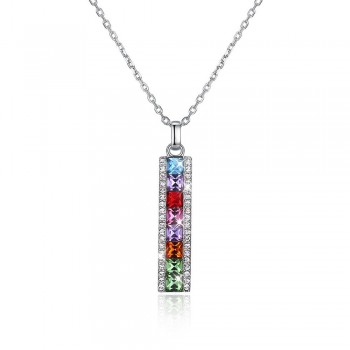 925 sterling silver necklace pendant Swarovsk for Women Heart Shape Crystal Fine Jewelry Choker Necklace Gift for Lady Collares