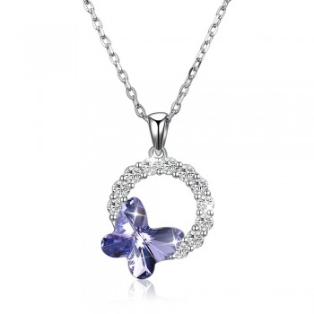 925 sterling silver necklace pendant Swarovsk for Women Heart Shape Crystal Fine Jewelry Choker Necklace Gift for Lady Collares