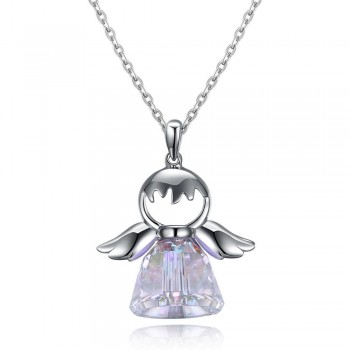 925 sterling silver necklace pendant Swarovsk for Women Heart Shape Crystal Fine Jewelry Choker Necklace Gift for Lady Collares