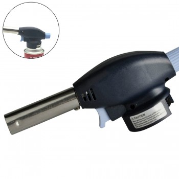 New Camping BBQ Flame Gas Torch Gas Burner Gun Flame ThrowerMaker Torch Lighter Automatic Piezoelectricity Ignite Soldering Tool
