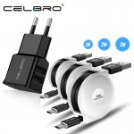 1/2/3 Meter Micro USB Retractable Charging Cable For Samsung Galaxy J3/J5/J7 2017 A3/A5/A7 2016 Portable Charger Adapter Cabel