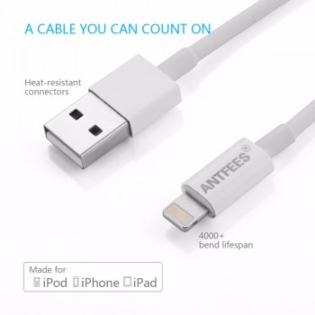3 Meter Long USB Cable Charger for Apple iPhone SE 5 5s 6 6s 7 8 Plus X 10ft 3m Lighting MFI Certified 8 Pin Cable for iPad iPod