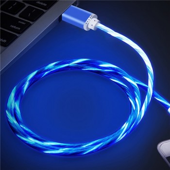 1M Glowing USB Cable For iPhone Cable Fast Charging Light Cable For Samsung Android Xiaomi Phone Charger Luminous Data Cord