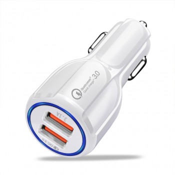 YWEWBJH Car USB Charger Quick Charge 3.0 Mobile Phone Charger Dual USB Fast QC 3.0 Car Charger for Samsung Tablet Charger
