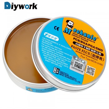 DIYWORK Electric Soldering Iron Welding Fluxes No-clean  For PCB/BGA/PGA/SMD Paste Flux  Soldering Tin BGA Solder Flux  MCN-UV80