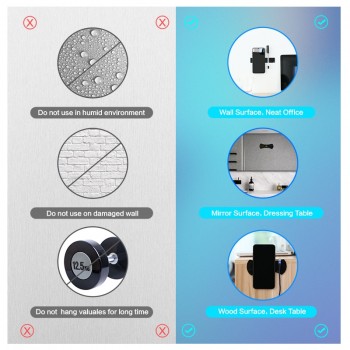 FLOVEME Universal Mobile Phone Holder Strong Adsorption Wall Desk Sticker Paste Phone Car Holder Stand For Phone Tablet Mount