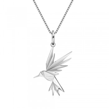 EDI Fairy Tale Animal Pendant Necklaces with Radom 18 Inch Chain Real 925 Sterling Silver Bird Necklace For Women INS Jewelry
