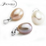 Freshwater Pearl Pendant Necklace 925 Silver Women,Real WhiteNatural Pearl Pendants Jewelry Daughter Birthday Best Gift P23