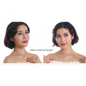 Freshwater Pearl Pendant Necklace 925 Silver Women,Real WhiteNatural Pearl Pendants Jewelry Daughter Birthday Best Gift P23