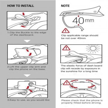 Universal Car Phone Holder Adjustable Dashboard Mount Clip Mobile Smart Phone GPS Stand Bracket For iphone 6 6s 7 8 Plus