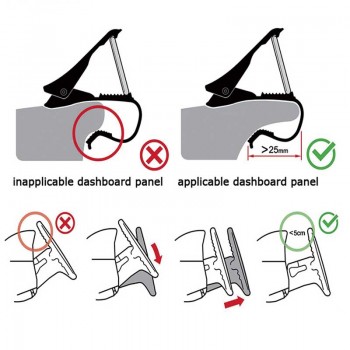 Universal Car Phone Holder Adjustable Dashboard Mount Clip Mobile Smart Phone GPS Stand Bracket For iphone 6 6s 7 8 Plus