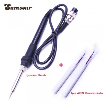 With 2pcs Extra Heating Element Original Saike Soldering Station Universal Soldering Iron Handle For Saike 852D++ 909D 898D