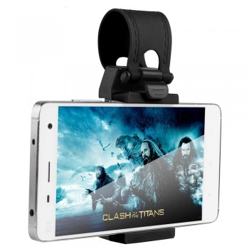 Car Phone Holder Mounted on Steering Wheel Cradle Smart Mobile Phone Clip Mount Holder Rubber Band For Samsung iPhone Xiaomi