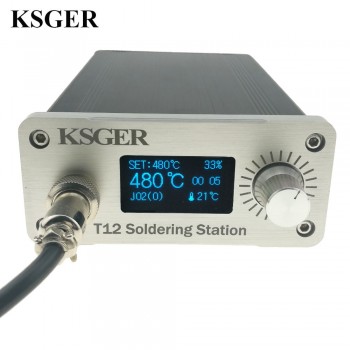 KSGER Soldering Station DIY Kit STM32 2.1S OLED 1.3 Display Temperature Controller Digital Electronic Welding Iron T12 Iron Tips