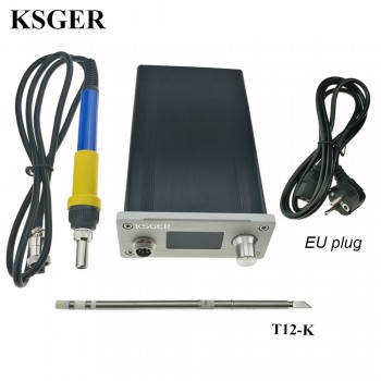 KSGER Soldering Station DIY Kit STM32 2.1S OLED 1.3 Display Temperature Controller Digital Electronic Welding Iron T12 Iron Tips