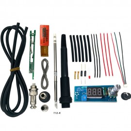 Electric Unit LED Digital Soldering Iron Station Temperature Controller DIY Kits use for HAKKO T12 Handle vibration switch tips