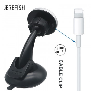 JEREFISH Magnetic Dashboard Car Phone Holder Mount Windshield Car Cradle with Sticky Suction Cup for iPhone Samsung GPS Devices