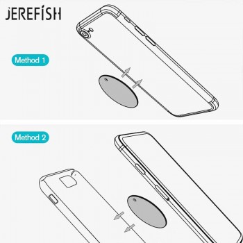 JEREFISH Magnetic Dashboard Car Phone Holder Mount Windshield Car Cradle with Sticky Suction Cup for iPhone Samsung GPS Devices