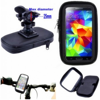 Motorcycle Bicycle Mobile Cell Phone Holder Stand Support For iPhone X 8 7 5 SE 6S 6 Plus GPS Bike Holder Waterproof Case Bag