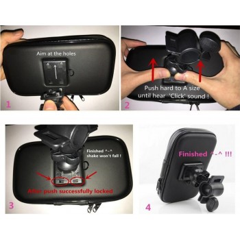 Motorcycle Bicycle Mobile Cell Phone Holder Stand Support For iPhone X 8 7 5 SE 6S 6 Plus GPS Bike Holder Waterproof Case Bag